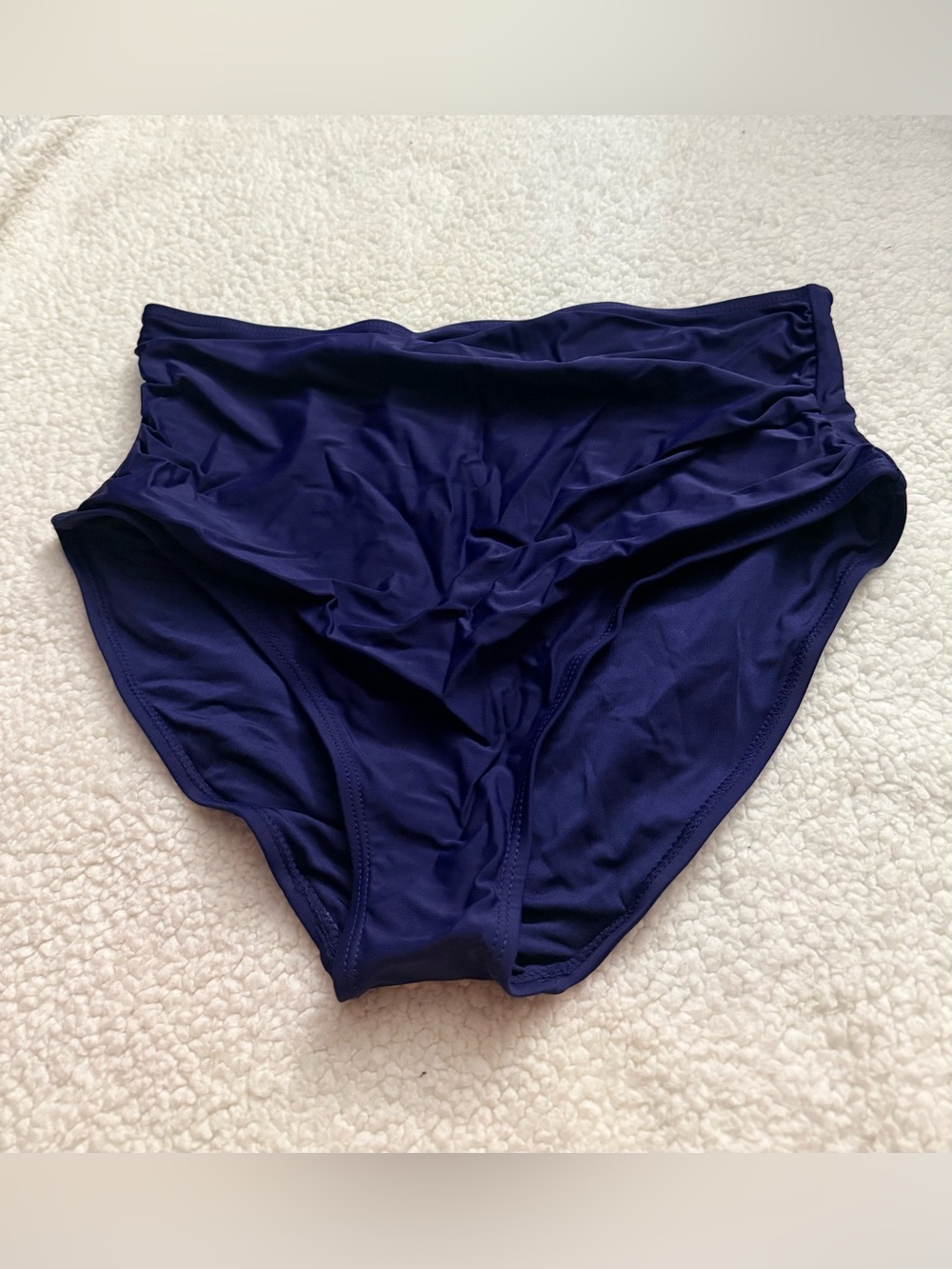 Tempt Me Navy High-Waisted Bikini Bottoms. Size XL